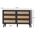 thumbnail image 4 of Cómoda de 6 Cajones Cómoda Moderna de Madera con Tiradores Dorados, Mesita de Noche para Armario para Sala de Estar o Dormitorio, 4 of 8