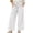 White, variant on YuXingFu Womens Linen Pants Women Loose Dress Pants High Full - Pocket Casual Black S
