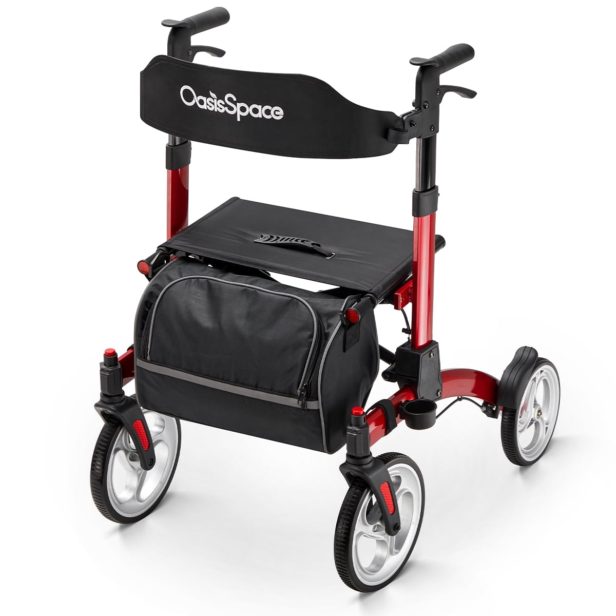 OasisSpace Upgrade Rollator Walker with Seat, Ultra Folding Rollator