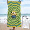 thumbnail image 1 of Toalla de baño Minions, toalla de playa de microfibra de secado rápido, toalla de baño de gran tamaño a prueba de arena para adultos y niños, accesorios de playa para viajes y campamentos para, 1 of 8