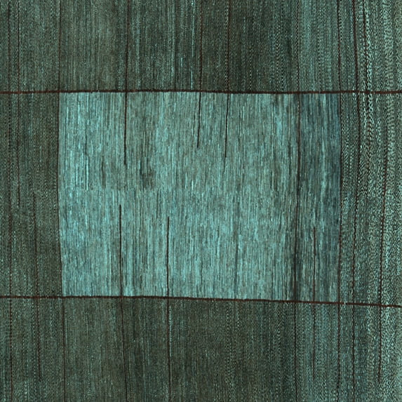 Ahgly Company Indoor Square Abstract Light Blue Contemporary Area Rugs, 7' Square