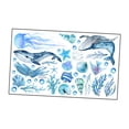 thumbnail image 2 of Pegatina de animales marinos , pegatina de pared de animales del océano, fondo resistente , calcomanía de pared para decoración, 2 of 8
