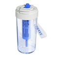 thumbnail image 2 of Clearance Boovnll Water Bottles, Reusable 17 OZ - 500ML Transparent Plastic Bottle with Tea Leakage Separation LeakProof for Home, Office, Gym, Outdoor Sports, Water Bottle, 2 of 6