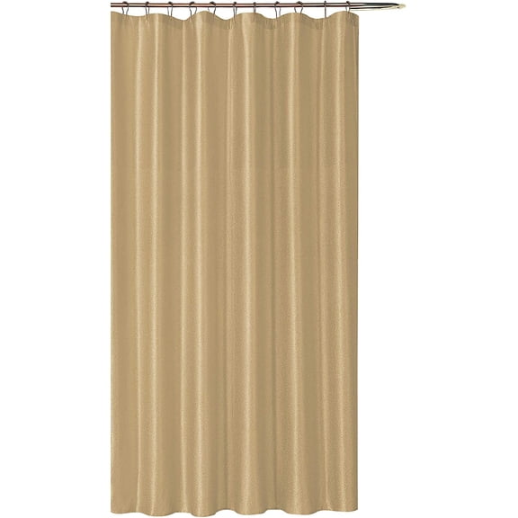 SALLY TEXTILES INC Luxury Fabric Shower Curtain: Shimmering Textured Jacquard Cloth (Gold) NWOP