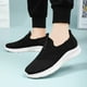 thumbnail image 4 of Likrtyny Zapatos para para Hombre Deporte Sin Cordones Con Manos Libres Zapatos Casuales Punto (Negro 40), 4 of 9
