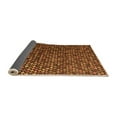 thumbnail image 2 of Ahgly Company Indoor Square Abstract Orange Modern Area Rugs, 3' Square, 2 of 4