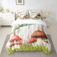 thumbnail image 2 of Erosebridal Literie Botanique à Champignons Format Grand, Ensemble de Lit Vert Gazon Format Grand, Microfibre 7 Pcs, 2 of 5
