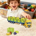 thumbnail image 4 of Large Transport Truck Model, Detachable Cargo Container, Children's Toy, Alloy Semi Truck, Vegetable Fruit And Beverage Transport Vehicle Trailer Toys for Boys, 4 of 5