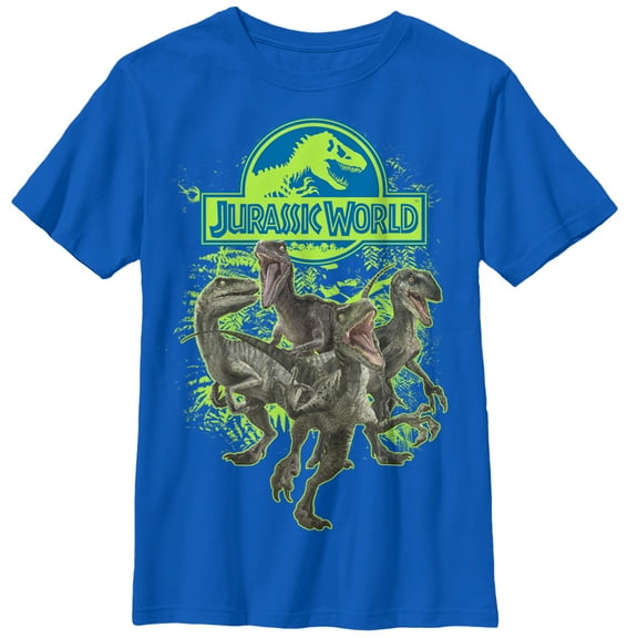 Boy's Jurassic World Velociraptor Squad  Graphic Tee Royal Blue Medium