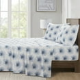 thumbnail image 2 of Regency Heights 200 TC Cotton Sheet Sets Printed Bed Sheets,Full,Blue Palmetto, 2 of 6