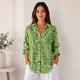 thumbnail image 5 of Nyfairy Plus Size Women's Halloween Print Long Sleeve Button Down Casual Shirt, 5 of 5