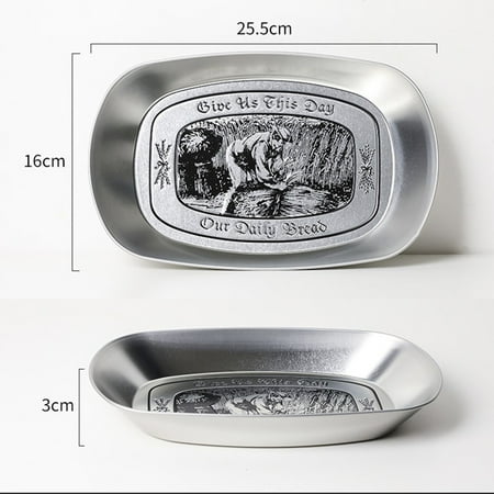 

GYZEE Boat-Shaped Retro Iron Tray Nordic European-Style Fruit Tray Plate For Dishes(C)
