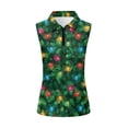 thumbnail image 5 of Yuyamidu Colorful Lights Sleeveless Golf Shirt for Women Green Tennis Tank Tops Christmas Sports Shirt with Collar Athletic T-Shirt Shirts Size XS, 5 of 8