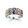thumbnail image 6 of 8 Colors AAA CZ Band Womens 925 Silver/Gold Wedding Party Jewelry Ring Size 6-10, 6 of 9