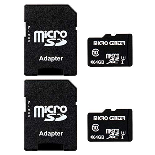 Micro Center 64gb Class 10 Micro Sdxc Flash Memory Card With Adapter 2 Pack Walmart Com Walmart Com