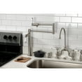 thumbnail image 2 of Kingston Brass KS4708PL Metropolitan Deck Mount Pot Filler Faucet, Brushed Nickel, 2 of 7