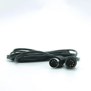 VARA 8 ft Black 5-Pin DIN to 5-Pin DIN MIDI Cable Compatible with Synthesizers, Electric Drums, Keyboards, Home Studio
