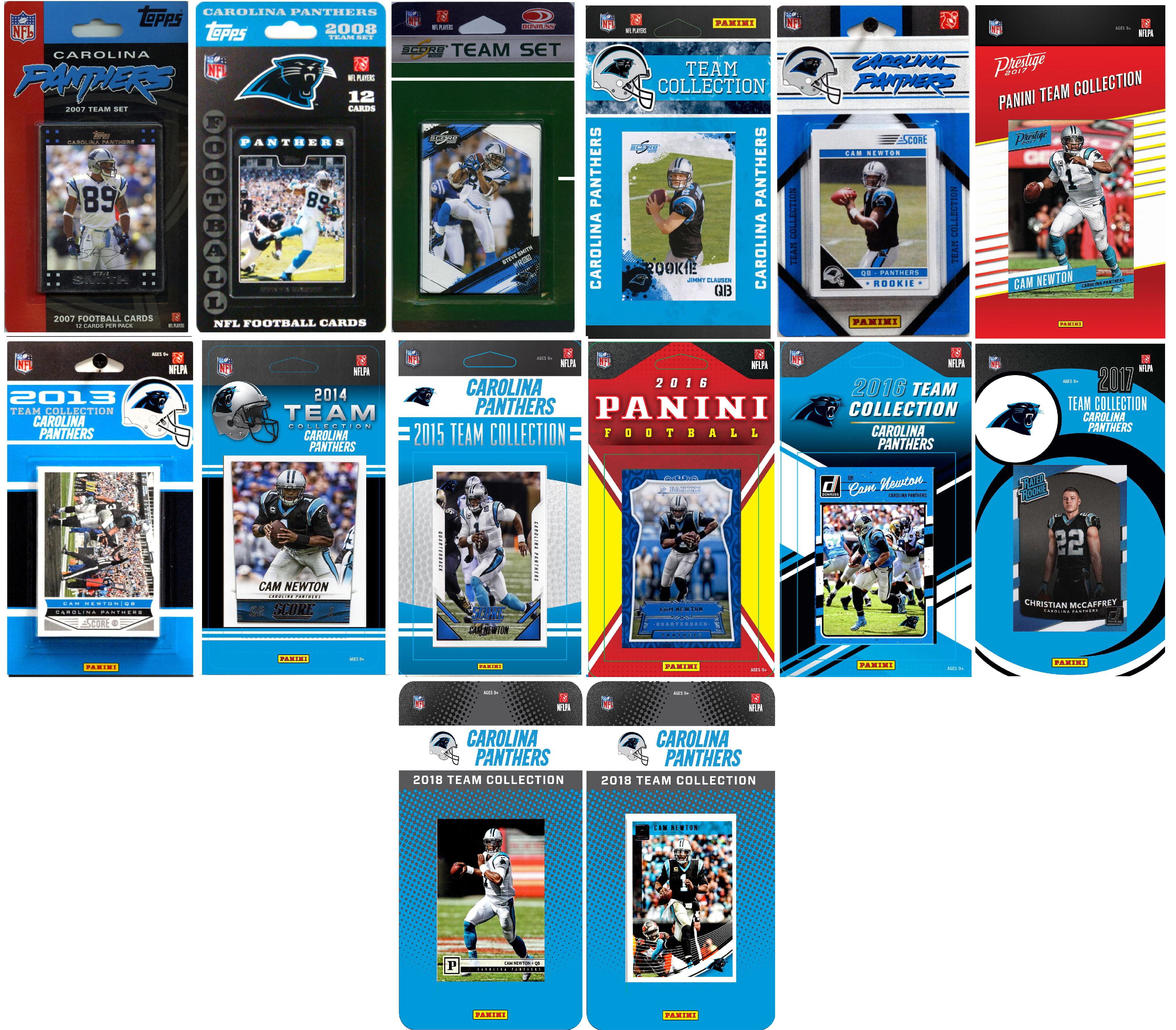 NFL Carolina Panthers 14 Different Licensed Trading Card Team Sets -  Walmart.com