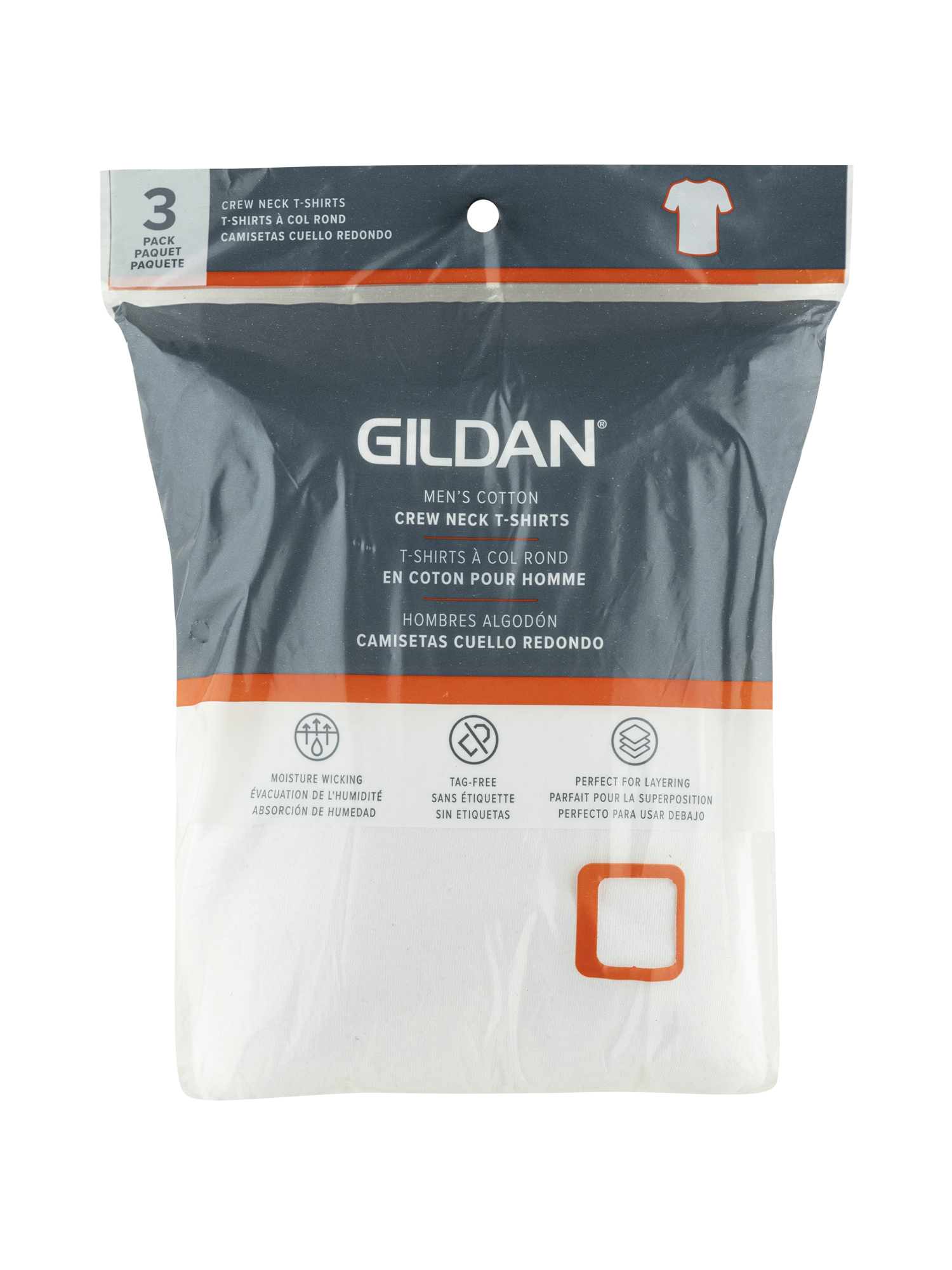 Gildan Men's Crew T-Shirts, 3-Pack - image 2 of 5