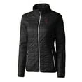 thumbnail image 2 of Women's Cutter & Buck Black Southern Illinois Salukis Vault Rainier PrimaLoft Eco Insulated Full-Zip Puffer Jacket, 2 of 3