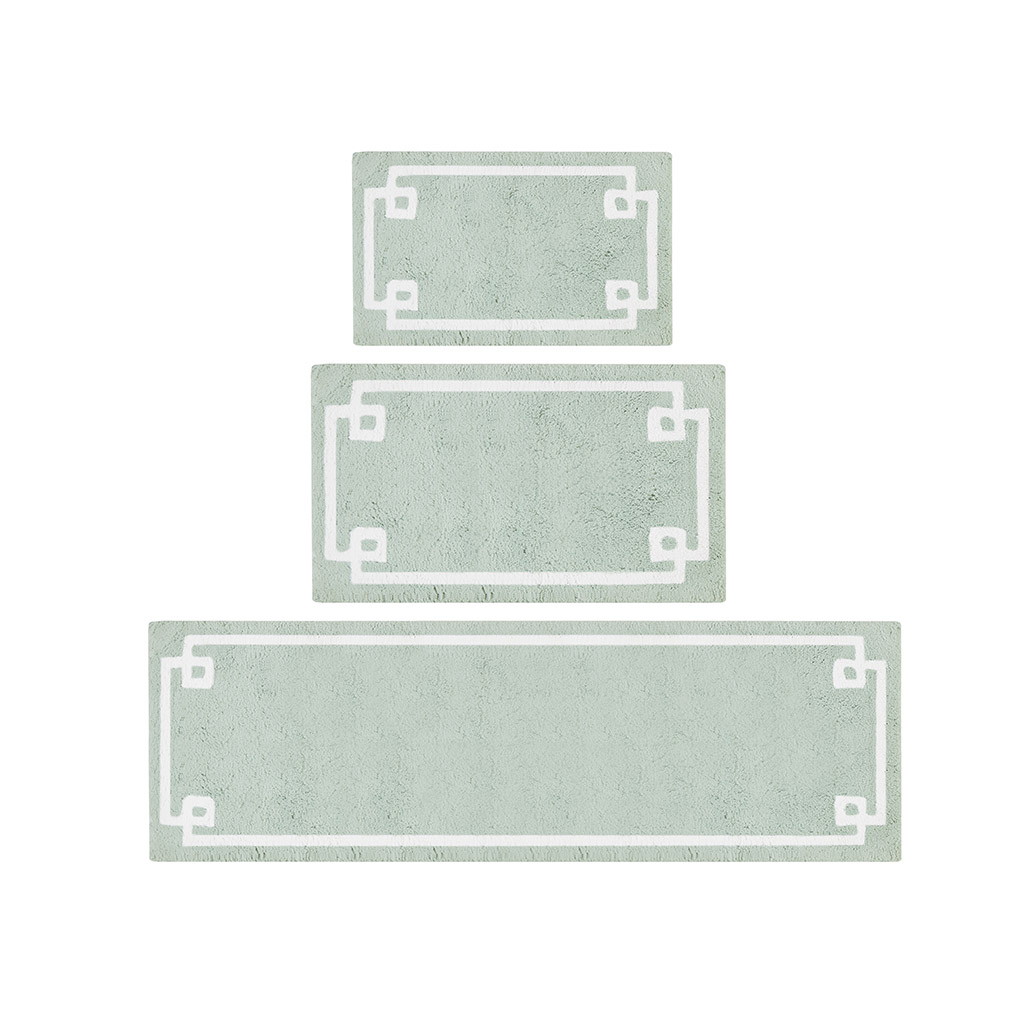 Cotton Tufted Bath Rug 24x40 Inches Medium Pile Bathroom Mat Soft Comfortable with Non-Slip Latex Backing Hotel Style for Bathroom Shower Tub