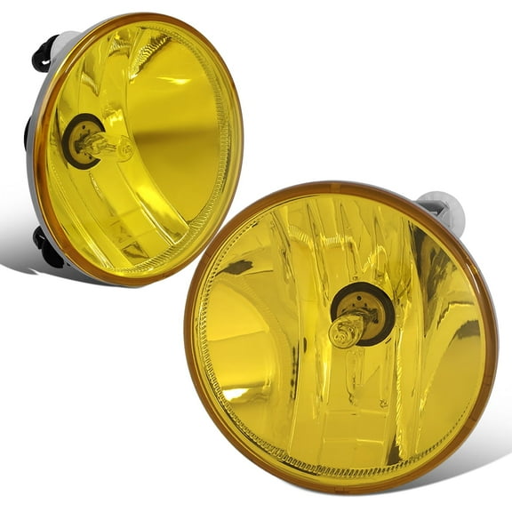 DNA Motoring For 07-14 Suburban Yukon 15-19 Silverado Sierra Yellow Lens Fog Light Lamps Pair