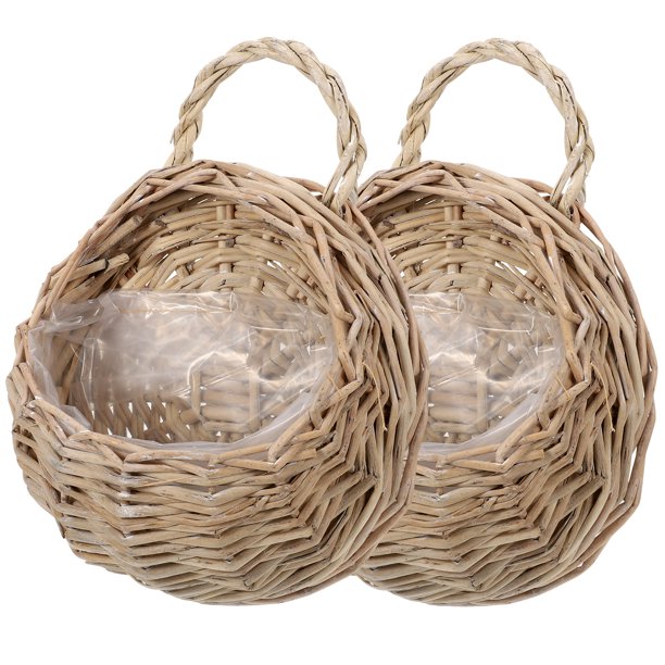 2 piezas Cesta colgando de cuesta colgando cestas de flores colgantes Canasta de lentes para
