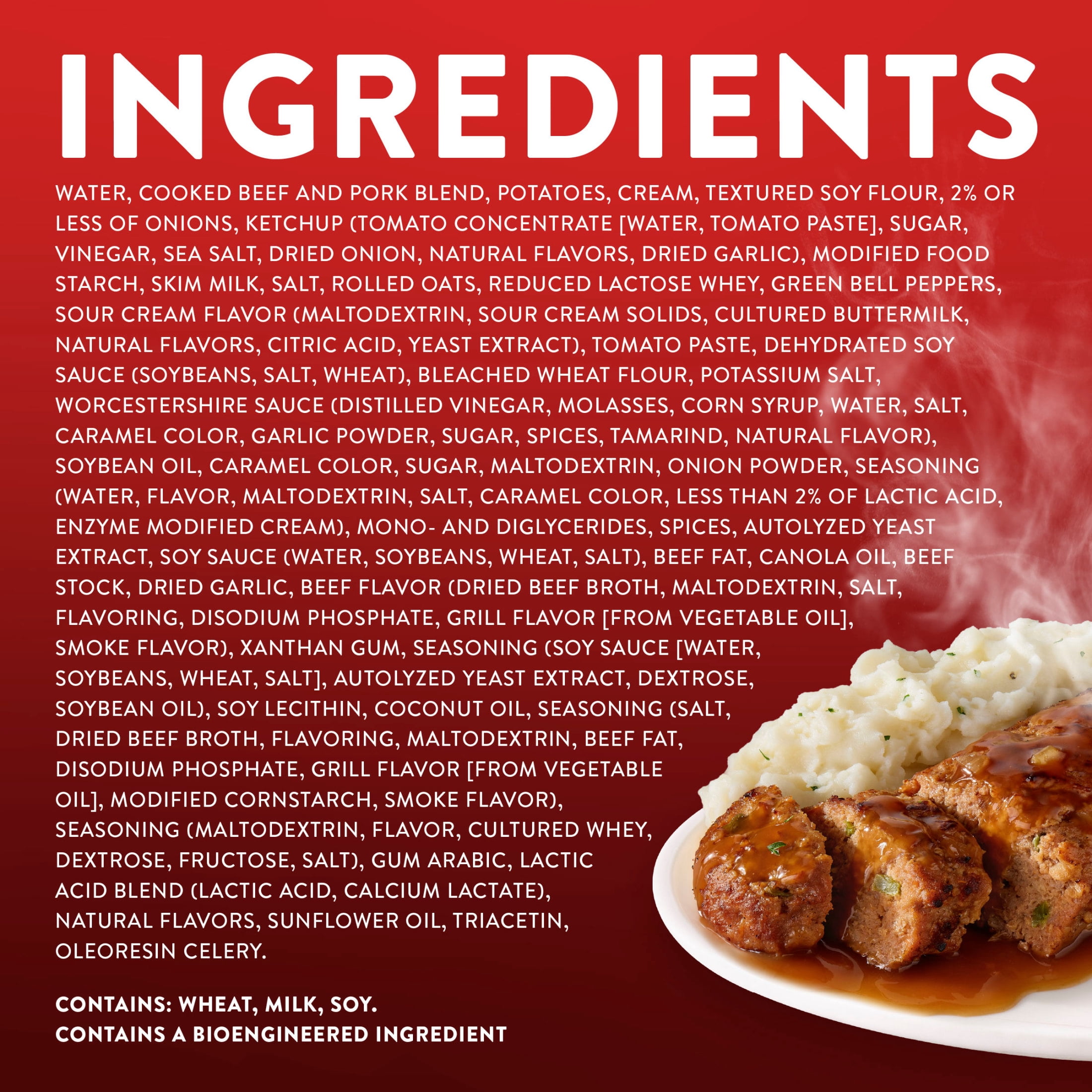 Stouffer’s Classic Meatloaf, Single Serve, Microwave Dinner, Meatloaf Frozen Dinner
