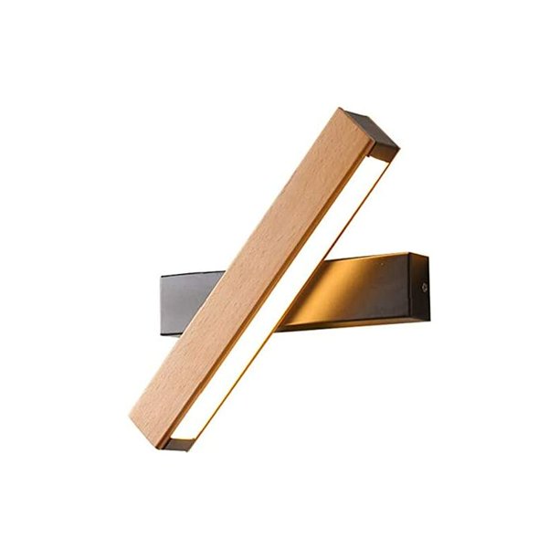 Luz de pared LED Madera 6w Lámparas de luz de pared de lectura interior modernas Lámparas de luz de ángulo ajustable de 360 ° Ahorro de energía adecuado para escaleras de pasillo Sala de estar junto a la cama del hotel esquí esquí Gafas de esquí