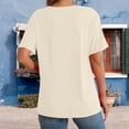 thumbnail image 5 of Ounisa Womens Short Sleeve T Shirt Crew Neck Easter Bunny Printed Cotton Loose Fit Casual Summer Trendy Tops S-2XL, 5 of 5