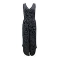 thumbnail image 1 of Ropa Playa Ocean Pacific para Mujer Jumpsuit Sin Manga Cuello V Pierna Picos Puntos Negro Talla EG, 1 of 4