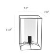 thumbnail image 4 of Elegant Designs Lt2070-Clr Large Exposed Glass And Metal Table Lamp Black And Clear, 4 of 4