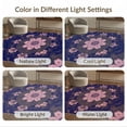 thumbnail image 7 of ODIKA 8'x10' Washable Area Rug Non-Slip Chair-Friendly Mat Japanese Cherry Concentric Border Petal Tufted Chinese Asian for Dining Room, Large Office, Lounge, 7 of 7