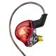 thumbnail image 2 of Inteprter Auriculares con cable portátiles de 1,2 m, Cable de fibra colorido, auriculares HiFi para escuchar música, ver vídeos, ver llamadas de voz, Cables de audio/vídeo negro rojo, 2 of 6