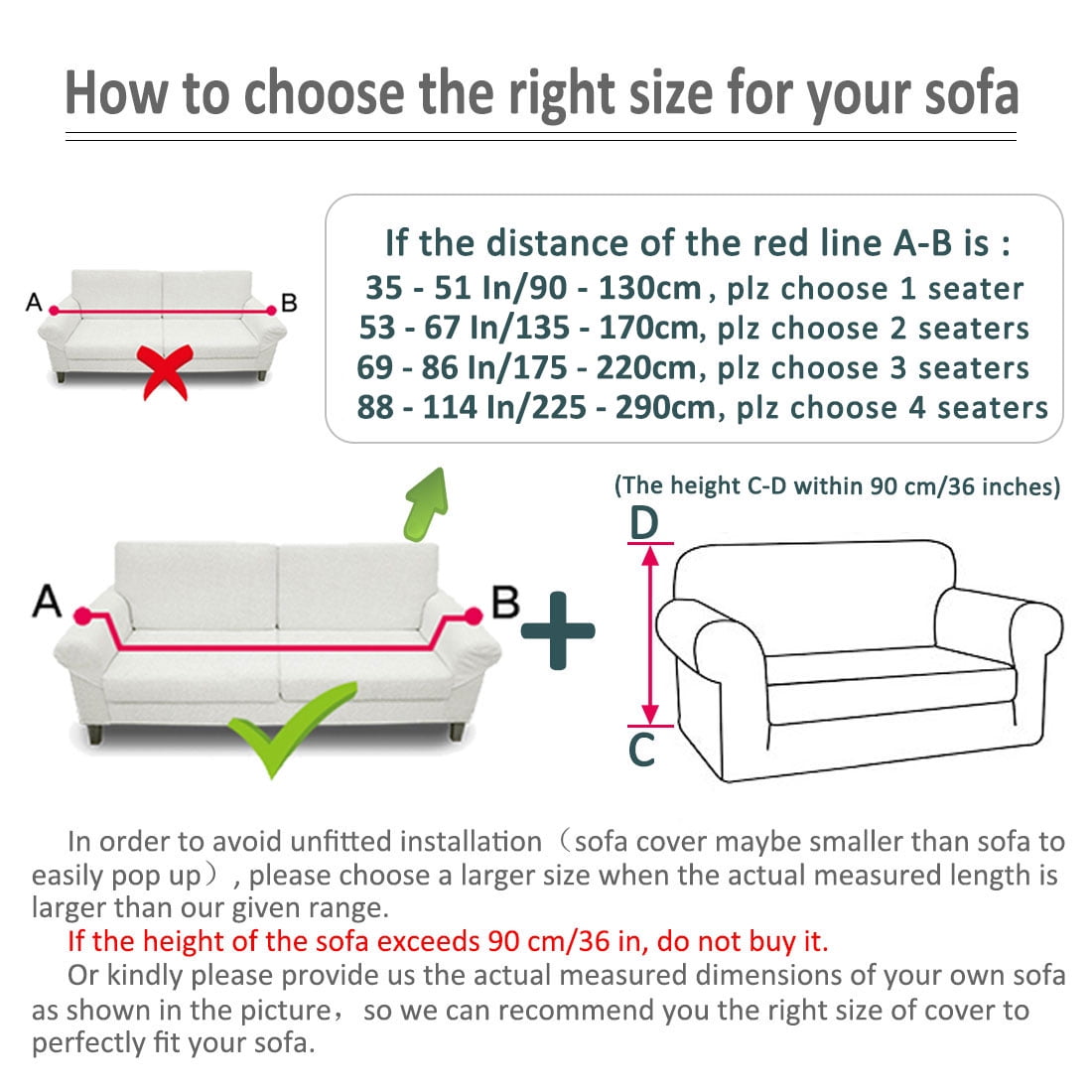 PiccoCasa Elastic Spandex Sofa Slipcover Butterfly Pattern Couch Cover, Gray Purple 53"-67"