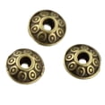 thumbnail image 3 of 100Pcs UFO Style Spacer Beads Accesorios DIY Jewelry Making Antique Brass Sunnimix Vintage Spacer Beads, 3 of 5