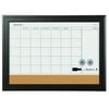 Quartet Combination Magnetic Whiteboard Calendar & Corkboard 23x17 Black