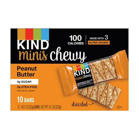 Kind Chewy Minis Bars Peanut Butter -- 10 Bars