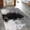 thumbnail image 2 of Abstract Art Area Rugs 3x5 ft Black Grey Wall Mottled Texture Minimalist Modern Washable Rug Non Slip Indoor Carpet Absorbent Floor Mat for Living Room Bedroom Dining Room, 2 of 9