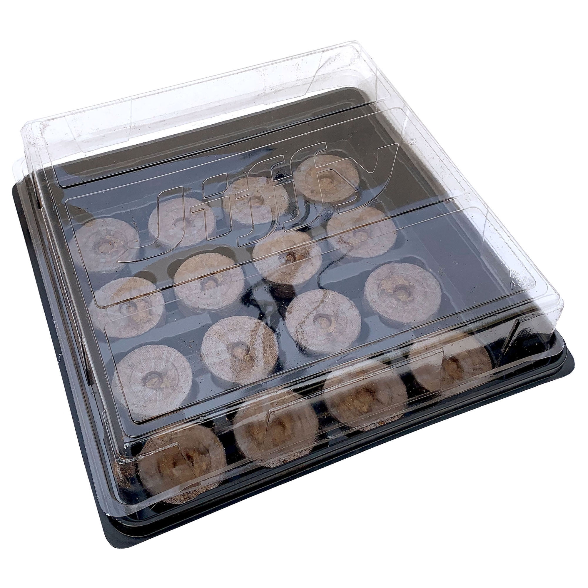 Jiffy 16 Cell Tomato & Vegetable Seed Starting Greenhouse with 50mm Peat Pellets