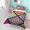 thumbnail image 4 of Boho Bohemia Flower Duvet Cover and Pillowcase Set for Single Bedding, Bedroom Accessories for Kids Teens, 4 of 5