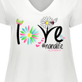 thumbnail image 4 of Inktastic Love Nana Life with Flowers Women's Plus Size V-Neck T-Shirt, 4 of 5