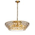 thumbnail image 2 of 8-Light Mid Century Modern 4-Tier Antique Gold Crystal Glass Chandelier, 2 of 5