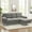 Gray, variant on MERITLIFE 3-Piece Modular Sectional, Textured Dark blue Fabric,Modern Linen Fabric L-Shaped Couch 3-Seat Sofa Sectional,Dark Blue