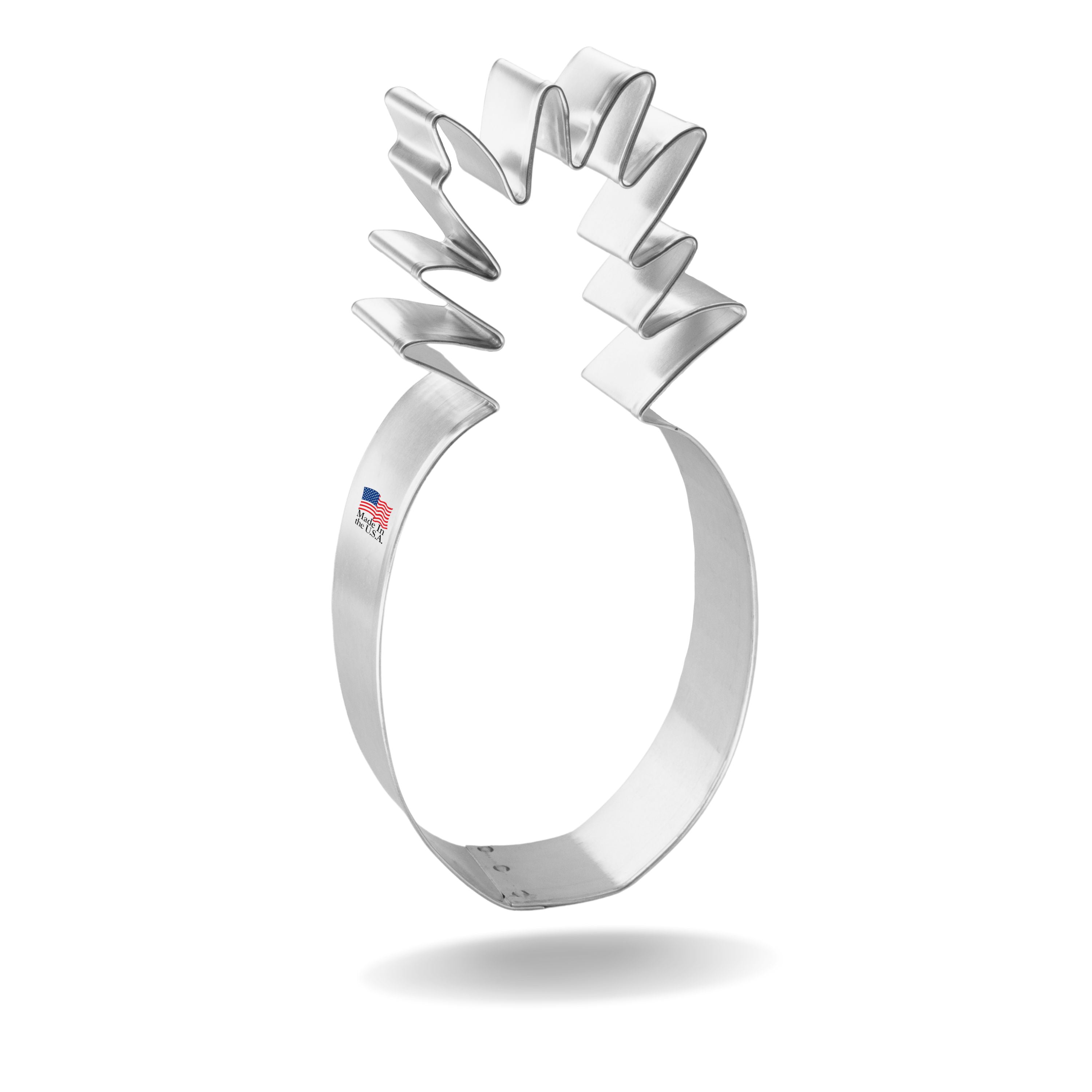 Pineapple Cookie Cutter 5.25 in Tin Plated Steel