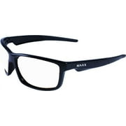 Computer Glasses with Sheer Vision Clear Double Sided Anti Reflective Scratch Resistant Lenses - Black Retro Plastic