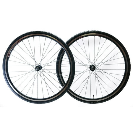 700c Aluminum Road Bike Wheelset Freewheel Compatible 135mm Rear + 28c Tires