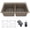 Concrete, variant on Karran Drop-in Quartz Composite 33 in. 1-Hole 50/50 Double Bowl Kitchen Sink Kit in Black