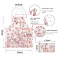 thumbnail image 7 of Pioneer Flower Floral Print Pattern Apron-Garden Aprons for Women with Pockets-Cotton Linen Waterproof Kitchen Cooking Gardening Aprons Adjustable for Kitchen,Cooking,BBQ and Salon 33x27 Inch, 7 of 7