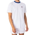 thumbnail image 2 of Fila Fionn Pin Striped T-Shirt, White, 2 of 5